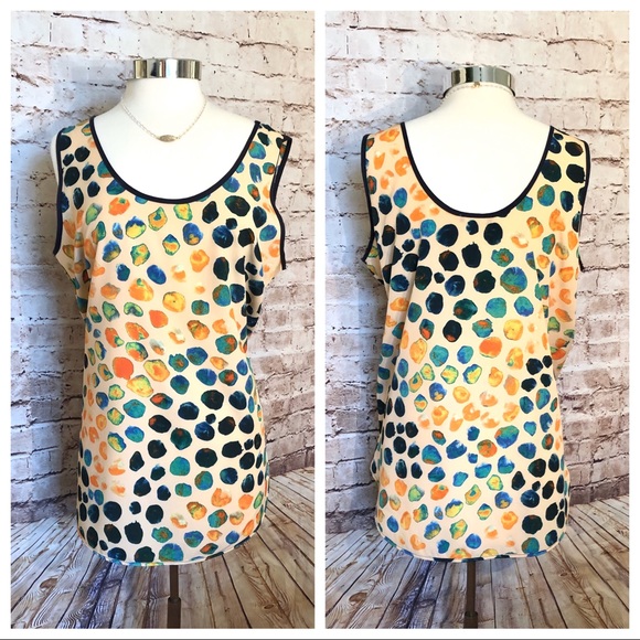 Misses multi colored silky tank for dressy wear